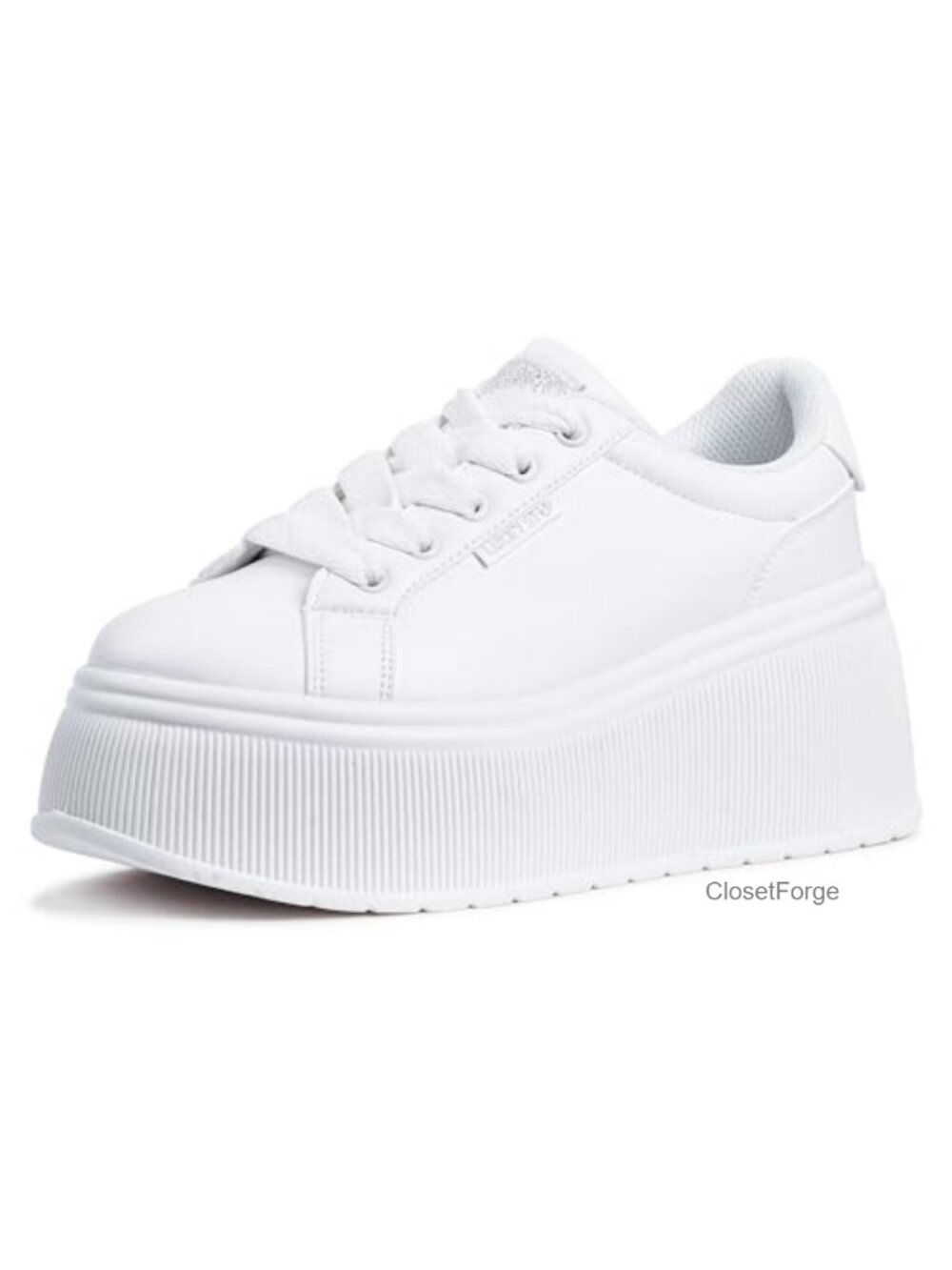 Women's Platform Wedge Canvas Sneakers Lace-Up Comfort Walking Shoes